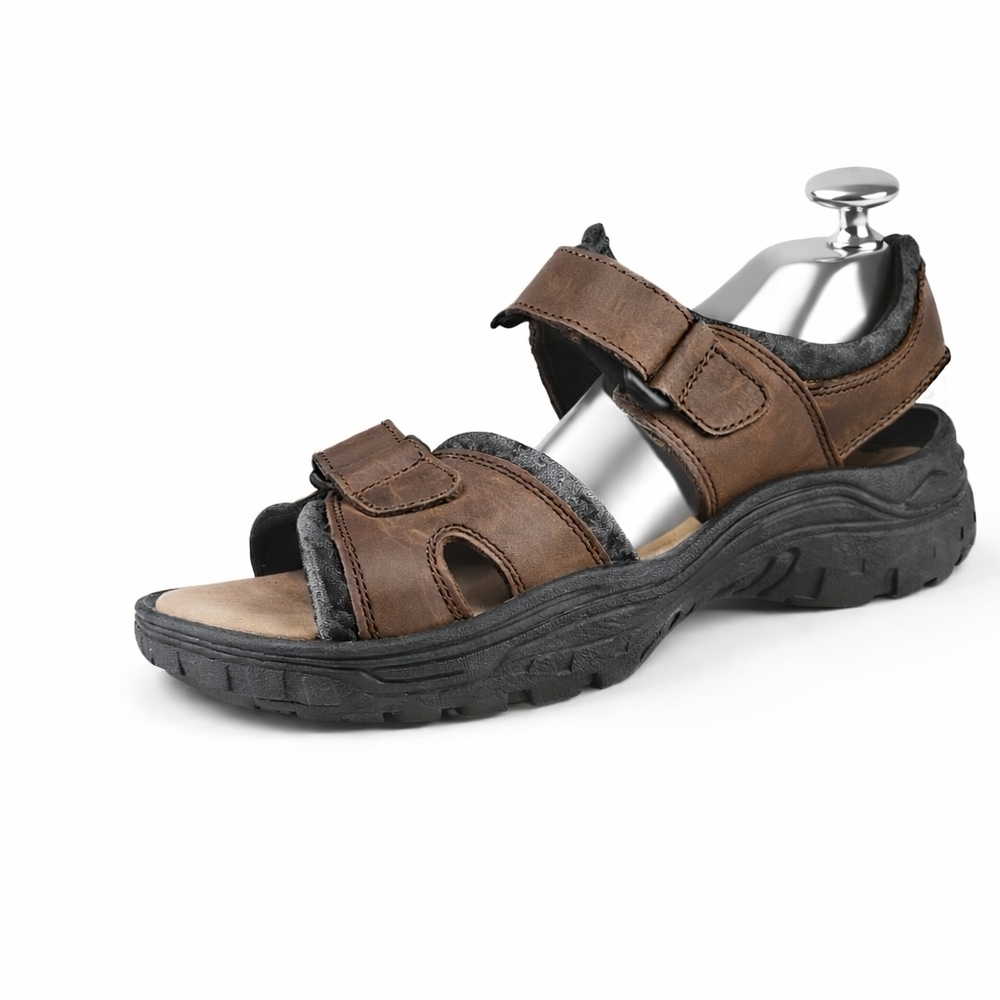 Earth Men's Brown and Black Sandals